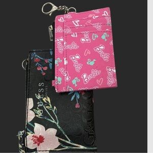 Barbie Pink and Black Floral Wristlet Set